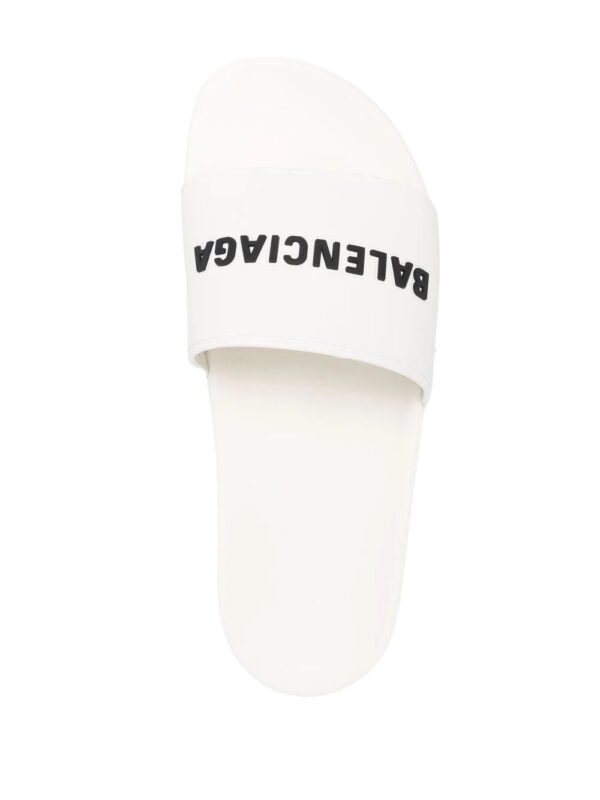 Balenciaga  raised-logo slides - Image 4
