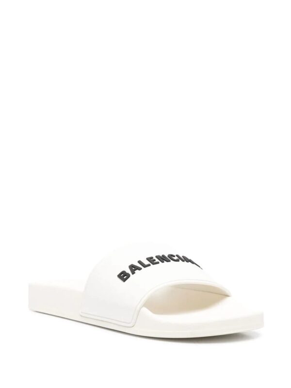 Balenciaga  raised-logo slides - Image 2