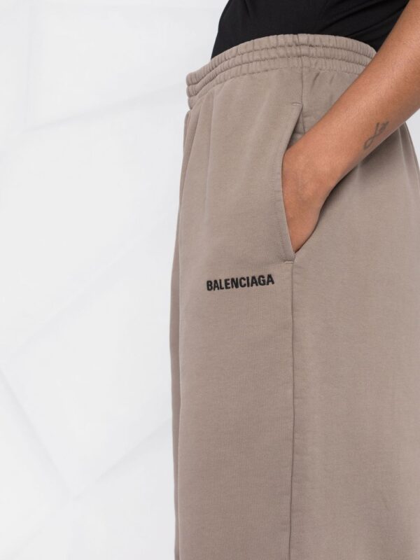 Balenciaga  logo-embroidered cotton jogging pants - Image 3