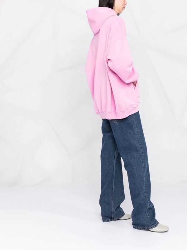 Balenciaga  Large Fit logo-print cotton hoodie - Image 4