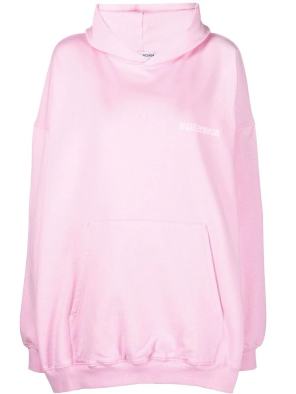 Balenciaga  Large Fit logo-print cotton hoodie