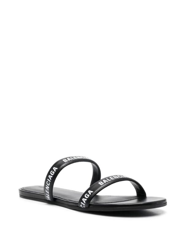 Balenciaga  logo-print slip-on sandals - Image 2