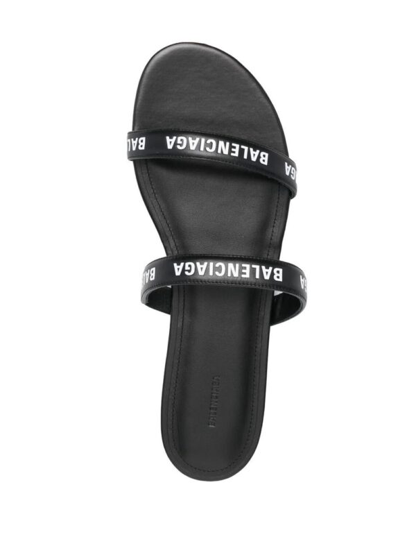 Balenciaga  logo-print slip-on sandals - Image 4