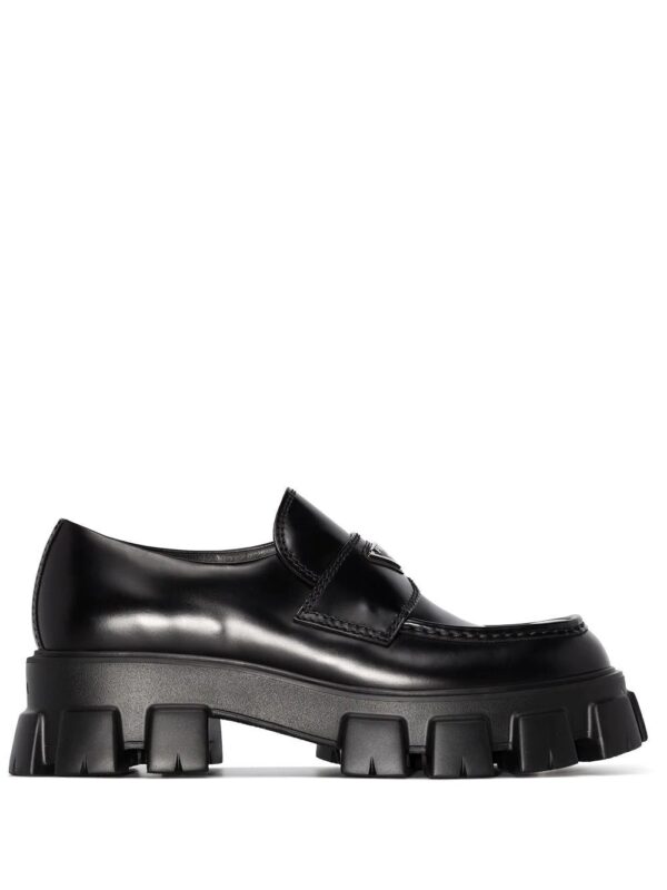 Prada  Monolith leather loafers