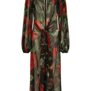 Dolce & Gabbana  floral-print puff-sleeve dress