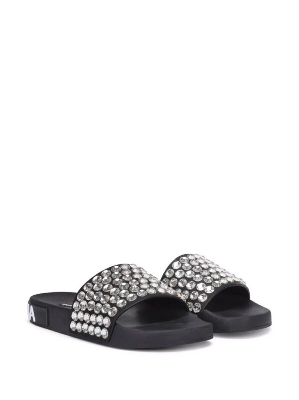Dolce & Gabbana  crystal-embellished open-toe slides - Image 2