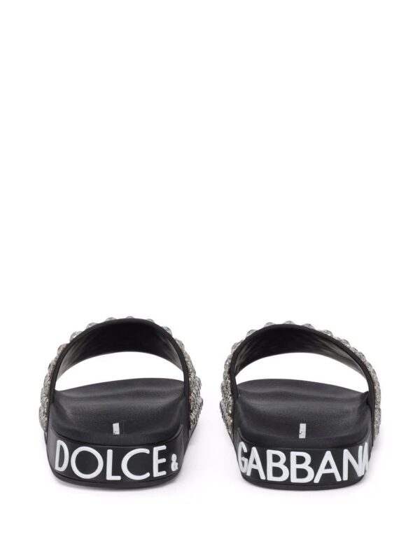 Dolce & Gabbana  crystal-embellished open-toe slides - Image 3