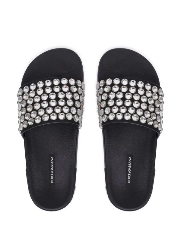 Dolce & Gabbana  crystal-embellished open-toe slides - Image 4