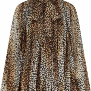 Dolce & Gabbana leopard print pleated mini dress