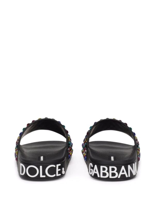 Dolce & Gabbana  crystal-embellished open-toe slides - Image 3