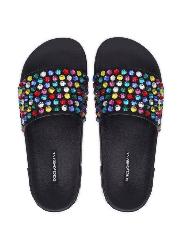 Dolce & Gabbana  crystal-embellished open-toe slides - Image 4