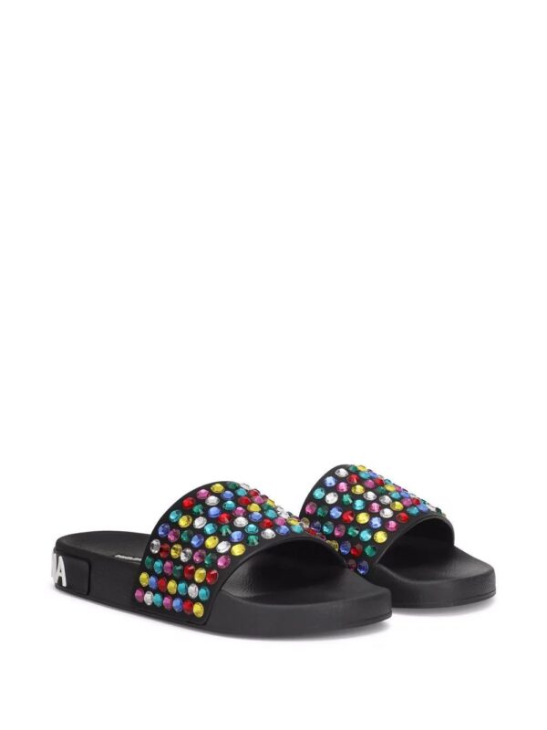 Dolce & Gabbana  crystal-embellished open-toe slides - Image 2