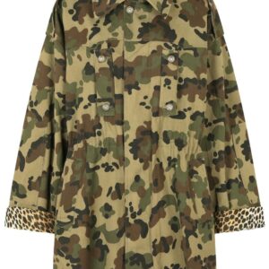 Dolce & Gabbana  leopard-print lined military jacket