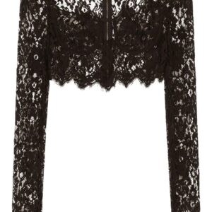 Dolce & Gabbana lace-detail cropped blouse