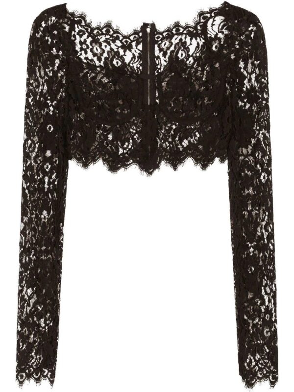 Dolce & Gabbana  lace-detail cropped blouse