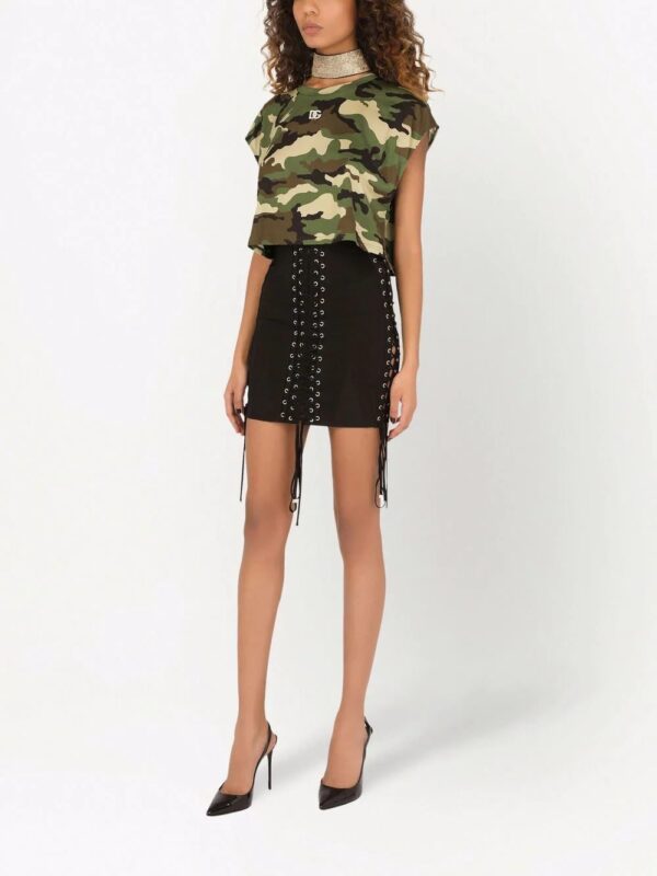 Dolce & Gabbana  camouflage-print cropped T-shirt - Image 2