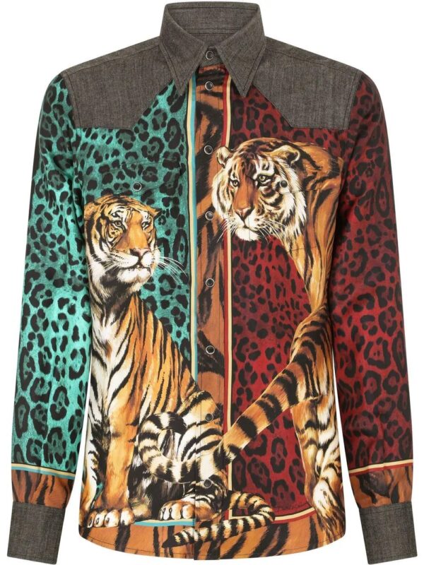 Dolce & gabbana  animal-print long-sleeve shirt
