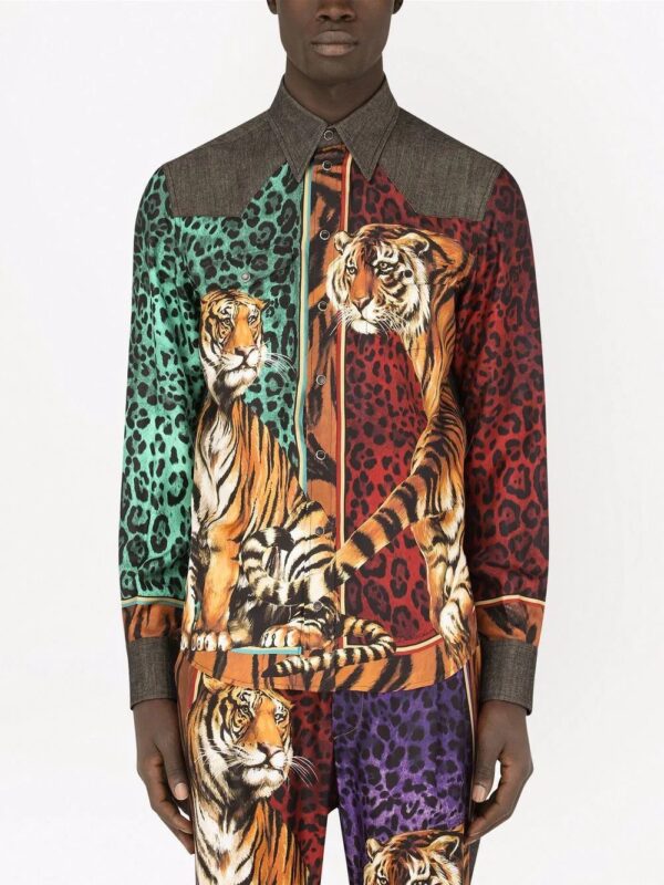 Dolce & gabbana  animal-print long-sleeve shirt - Image 3