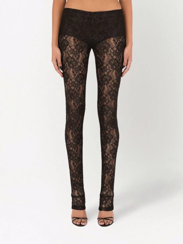 Dolce & Gabbana  floral-lace leggings - Image 3