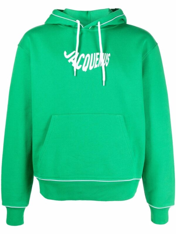 Jacquemus  Wave logo-print organic-cotton hoodie