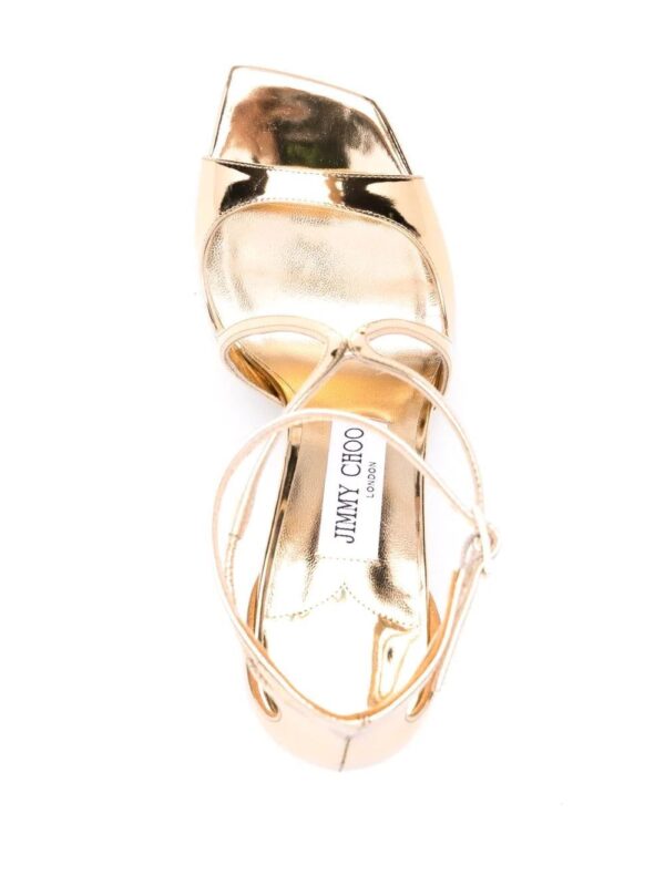 Jimmy choo  Azia metallic-effect sandals - Image 4