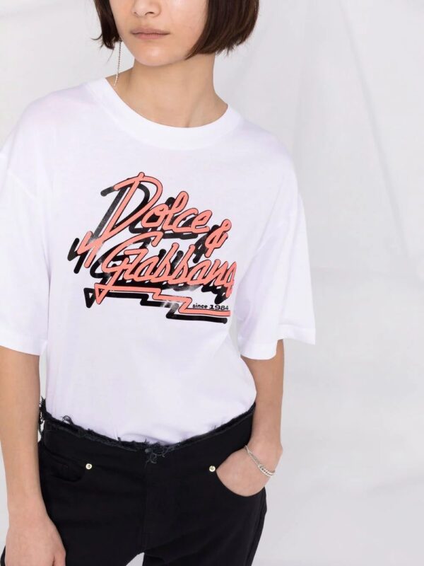 Dolce & Gabbana  logo-print oversized T-shirt - Image 3