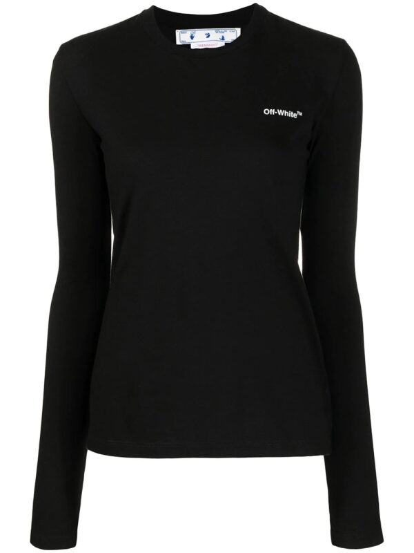 Off-White  Diag-stripe long-sleeved T-shirt