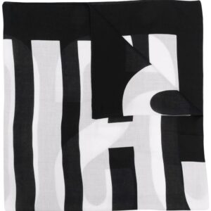 Moschino  logo embroidered scarf