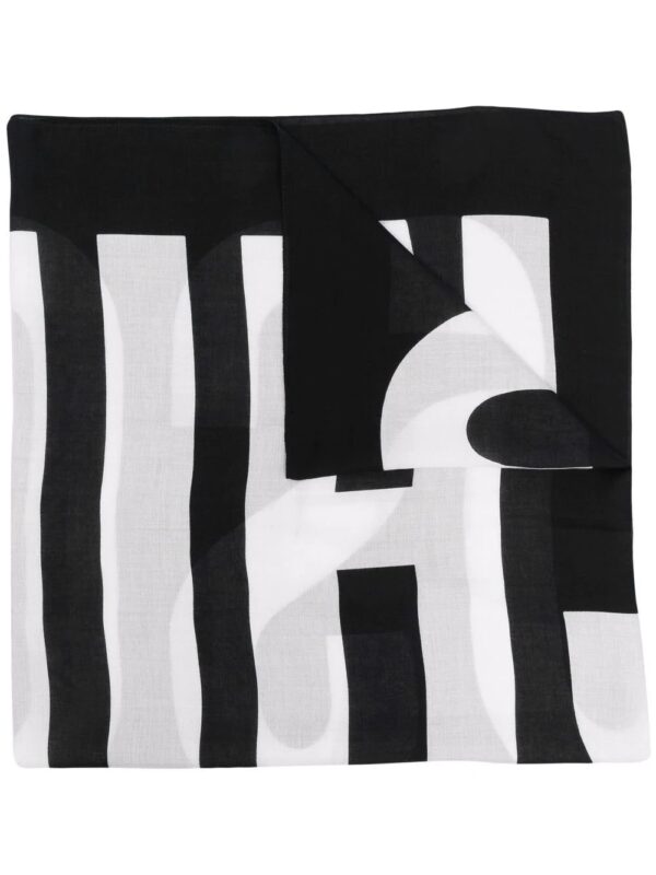 Moschino  logo embroidered scarf