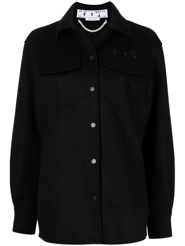 Off-White  Hands Off-embroidered jacket