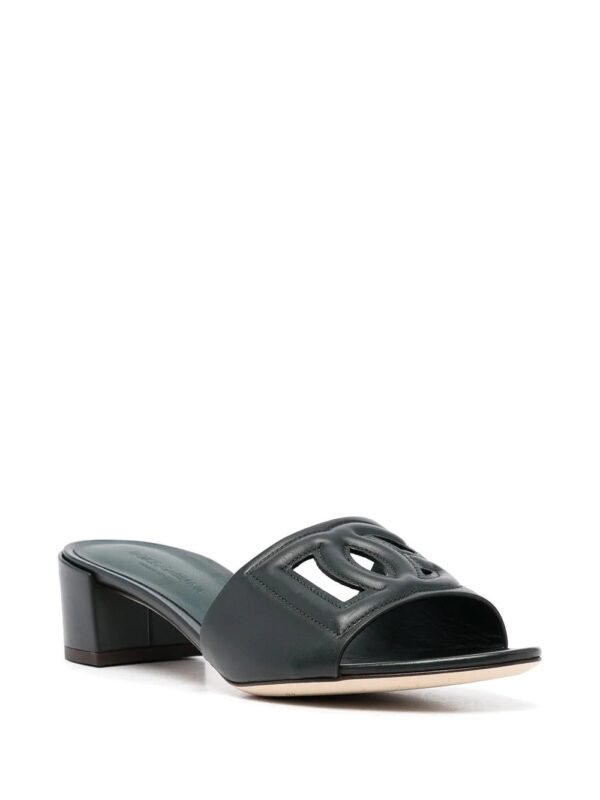 Dolce & Gabbana  DG logo embossed leather slides - Image 2