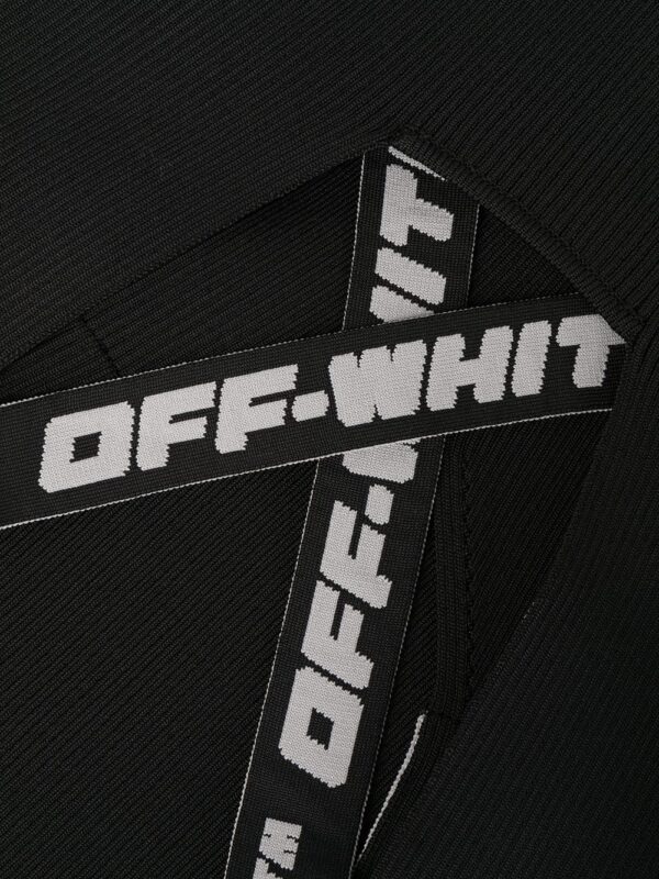 Off-White logo-tape ribbed dress - Image 6