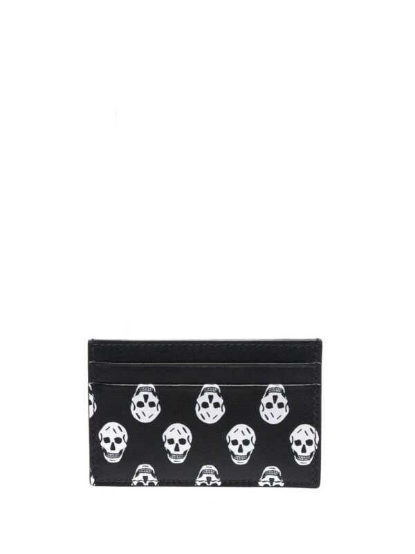 Alexander McQueen  skull-motif leather cardholder