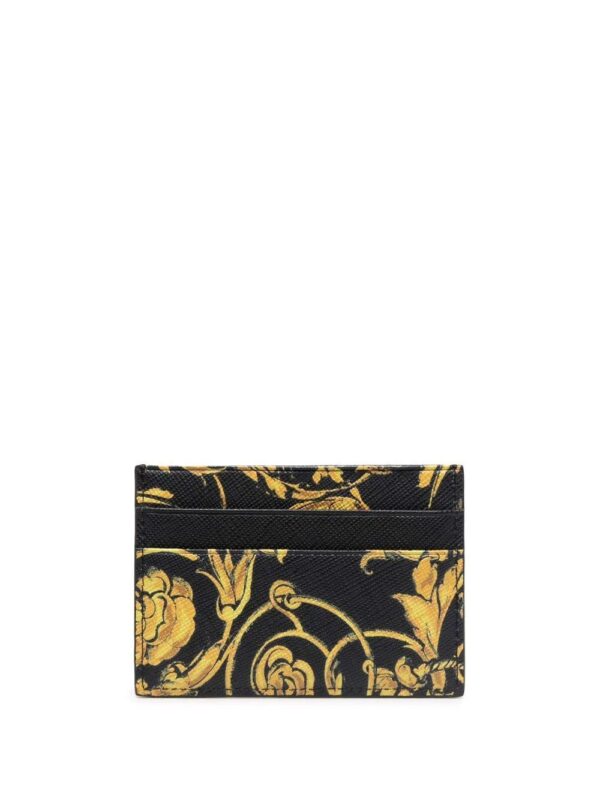 Versace Jeans Couture  baroque-print textured cardholder - Image 2