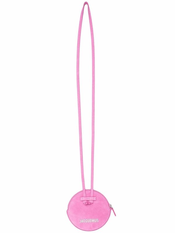 Jacquemus logo-plaque round pouch