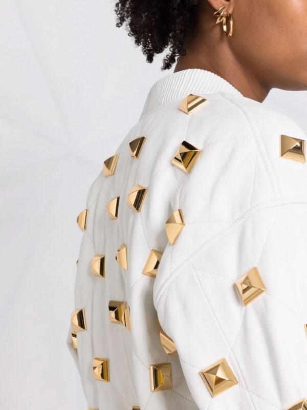 Philipp Plein  studded quilted bomber jacket - Image 3