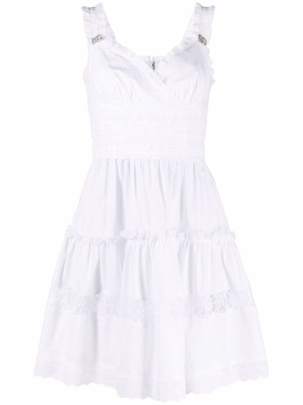 Dolce & Gabbana broderie-anglaise tiered minidress