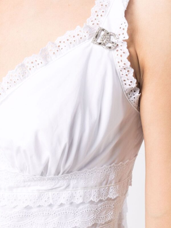 Dolce & Gabbana broderie-anglaise tiered minidress - Image 5