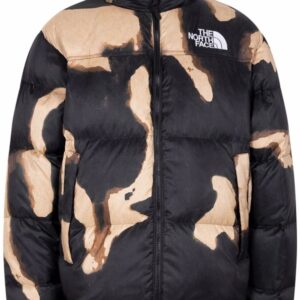 Supreme  x The North Face Nuptse Bleached Denim Print jacket