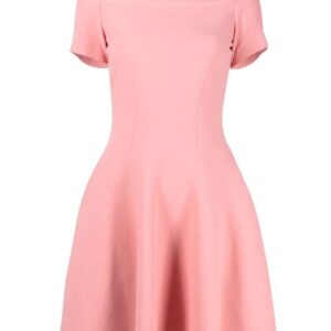 Alexander McQueen pleated neckline flared dress