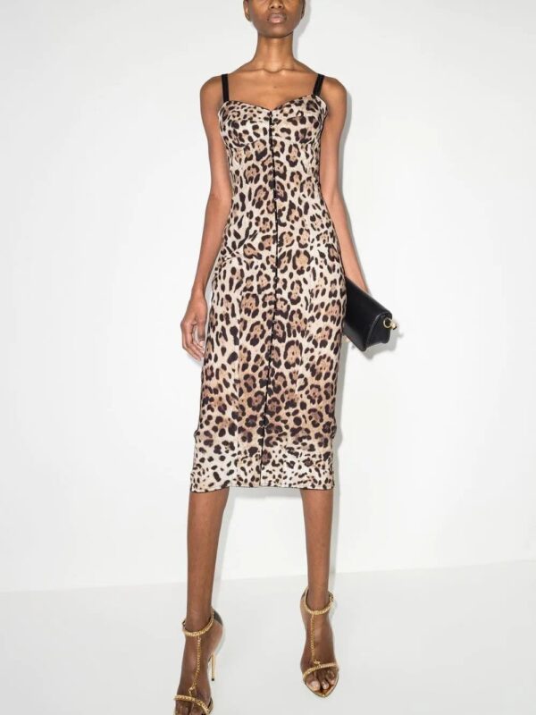 Dolce & Gabbana  leopard-print midi dress - Image 2