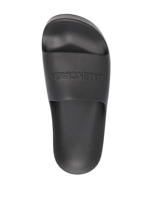 Balenciaga  raised-logo platform slides - Image 4