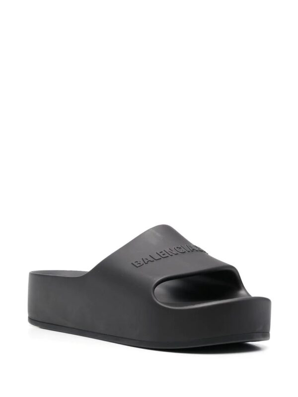 Balenciaga  raised-logo platform slides - Image 2