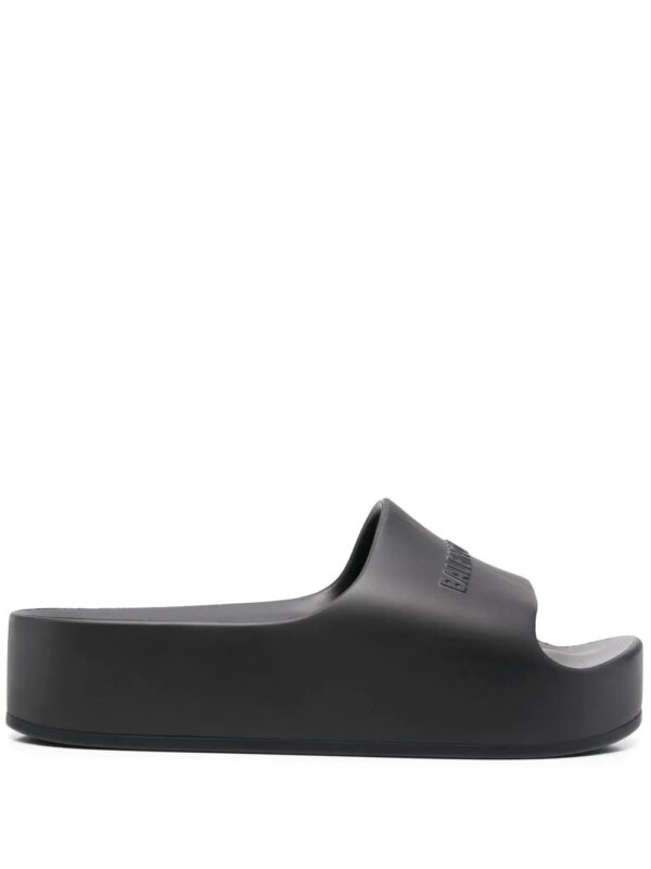 Balenciaga  raised-logo platform slides