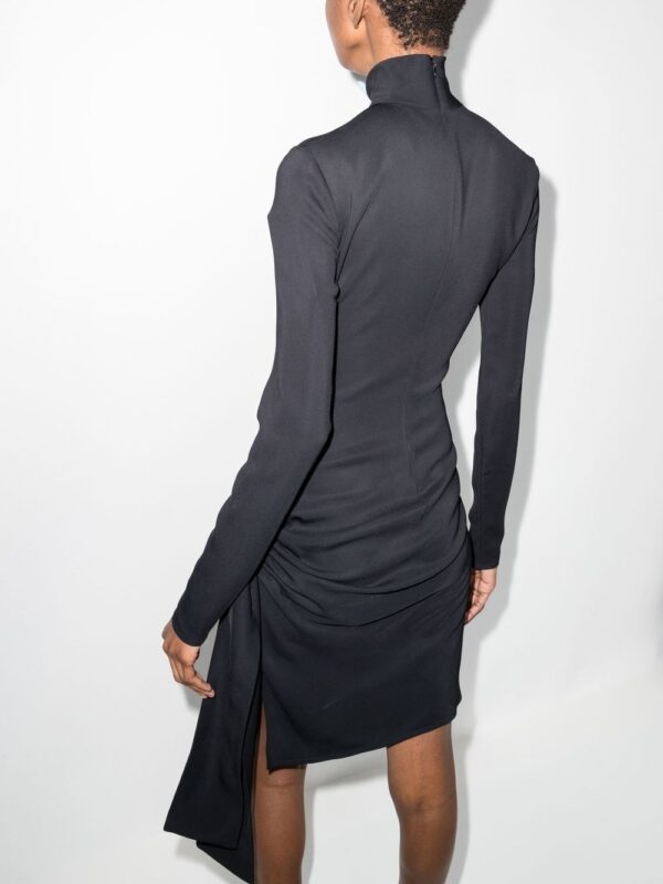 Dolce & Gabbana ruched high neck mini dress - Image 4