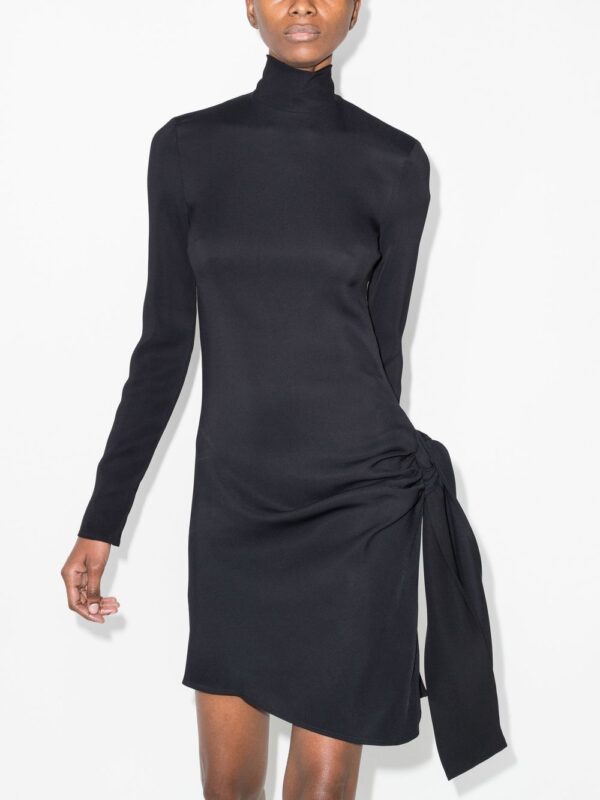 Dolce & Gabbana ruched high neck mini dress - Image 2