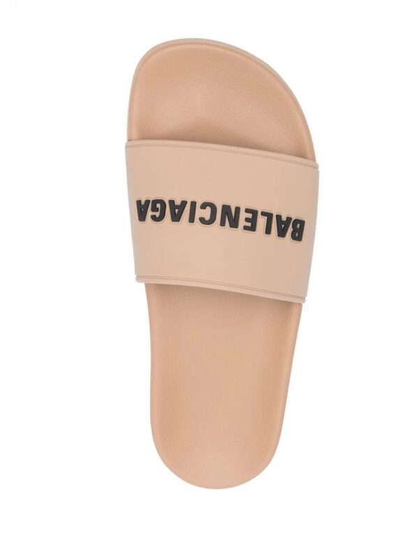 Balenciaga  raised-logo slides - Image 4
