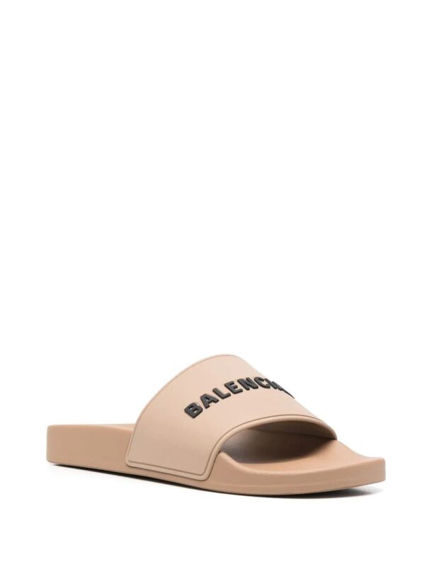 Balenciaga  raised-logo slides - Image 2