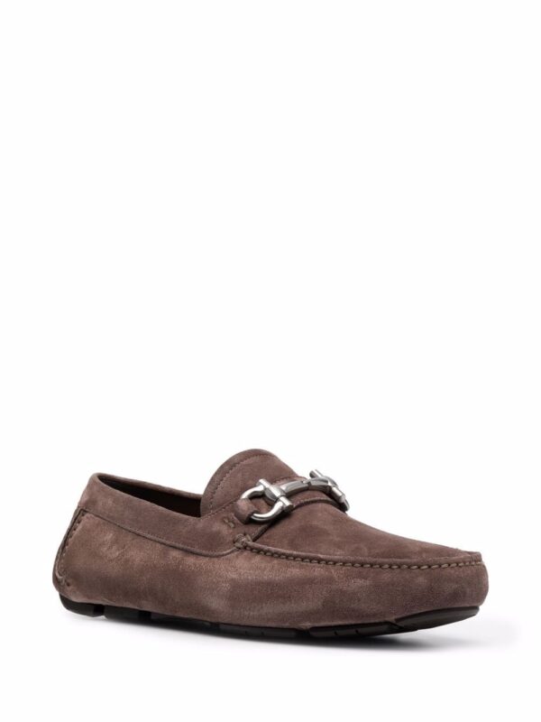 Ferragamo  Gancini-buckle suede moccasins - Image 2