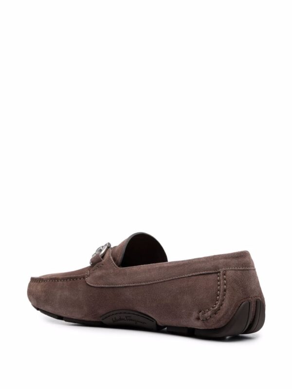 Ferragamo  Gancini-buckle suede moccasins - Image 3